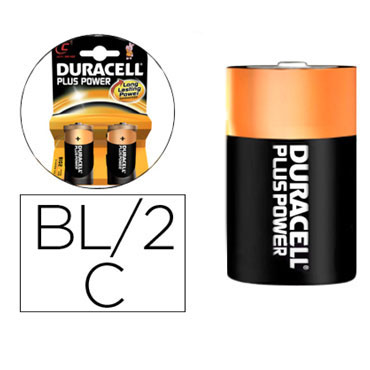 BL2 pilas alcalinas Duracell recargables C 59566 BL2 pilas alcalinas Duracell recargables C 59566