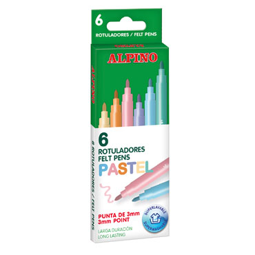 6 rotuladores color pastel Alpino AR001004