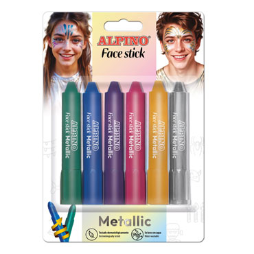 6 barras maquillaje colores metálicos surtidos Alpino DL000014M