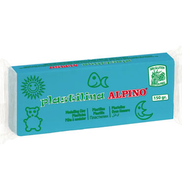 12 barras plastilina 150 g. celeste Alpino DP00007301