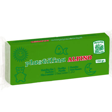 12 barras plastilina 150 g. verde prado Alpino DP00007501