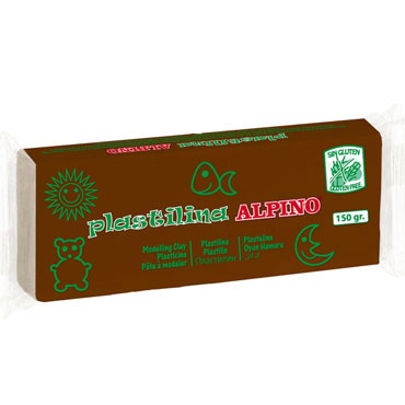 12 barras plastilina 150 g. marrón Alpino DP00007801