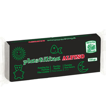 12 barras plastilina 150 g. negra Alpino DP00007901