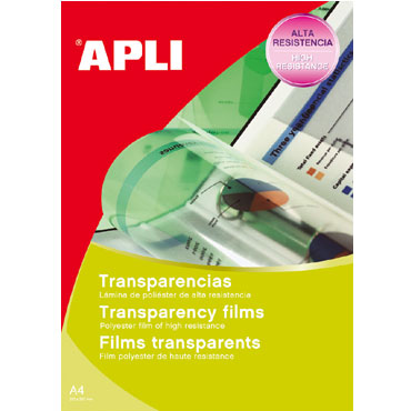 CJ100 transparencias inkjet Din A-4 Apli 01061
