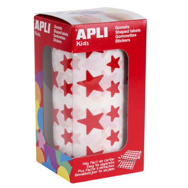 Gomet rojo estrellas grandes y pequeñas Apli 04889