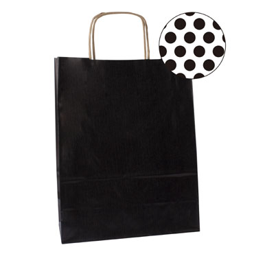 50 bolsas de asa negro 25x11x31 cm. Apli  101840
