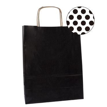 50 bolsas de asa negro 32x16x39 cm. Apli  101841