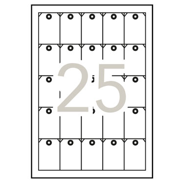 Etiqueta colgante imprimible 2 caras 36x53mm. 10HJ Din A-4 (250U) Apli 10234