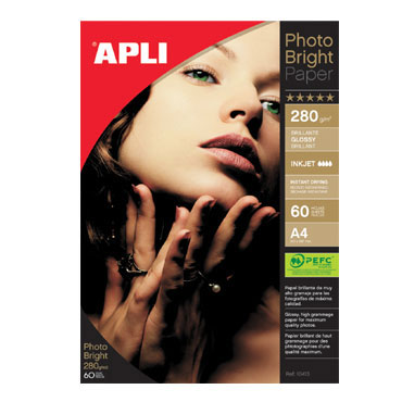 Papel PHOTO BRIGHT 280 g/m² 60HJ Din A-4 Apli 10413