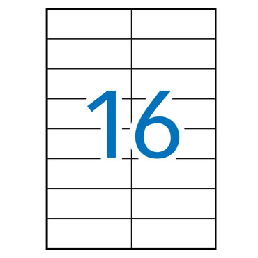 Etiqueta extrafuerte 105x37mm.100HJ Din A-4 (1600U) Apli 11783