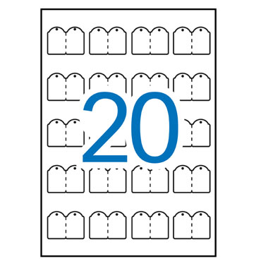 Etiqueta colgante imprimible 22x35mm. 10HJ Din A-4 (200U) Apli 11945