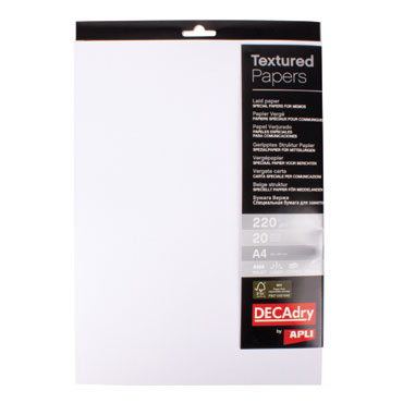 Papel verjurado blanco 20HJ Din A-4 220 g/m² Apli 12130