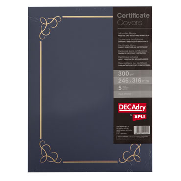 BO5 carpeta para diploma azul Apli 13596