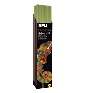 Rollo papel Kraft 1 x 25 m. verde 14444