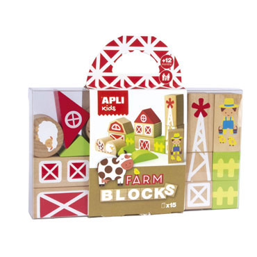 Wooden Blocks granja Apli 15269