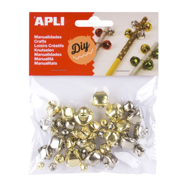 40 cascabeles oro y plata Apli 16833 40 cascabeles oro y plata Apli 16833