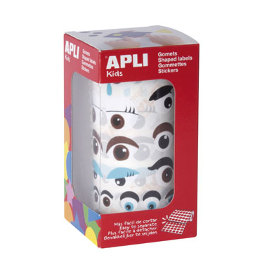 Gomet ojos surtidos en rollo Apli 17613 Gomet ojos surtidos en rollo Apli 17613