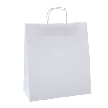 50 bolsas de asa blanco 24x11x31 cm. Apli  101649