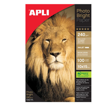 Papel Photo Bright 240g 10x15 CJ100 Apli