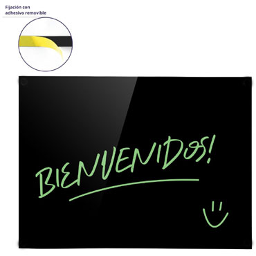 Pizarra mural metacrilato negro 470x345mm. Archivo 2000 26903MNE