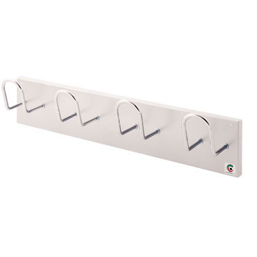 Perchero de pared 4 colgadores blanco Cilindro H14-BL