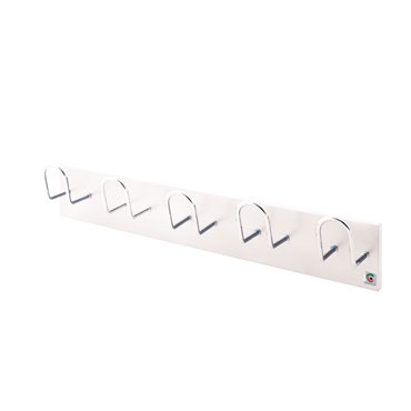 Perchero de pared 5 colgadores blanco Cilindro H15-BL