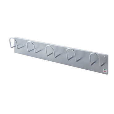 Perchero de pared 5 colgadores gris plata Cilindro H15-GR