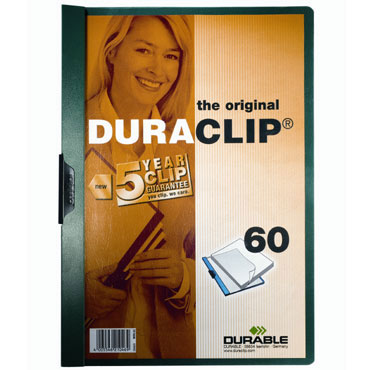 Carpeta Duraclip 60HJ Din A-4 verde Durable 2209-32