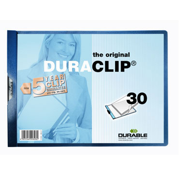 Carpeta Duraclip 30HJ horizontal Din A-4 azul Durable 2246-07