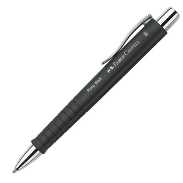 Bolígrafo Polly Ball XB negro Faber Castell 241153