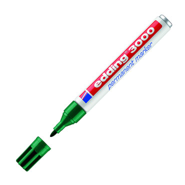 Marcador permanente edding 3000 verde 3000-004