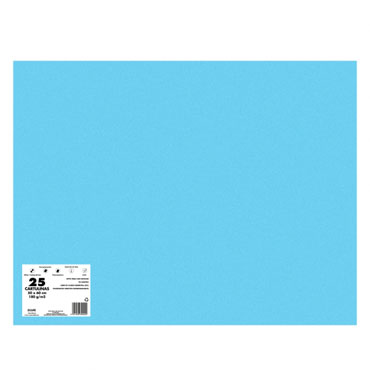 Paquete 25 cartulinas azul océano 180 g/m² 50x65 cm. Dohe 29970