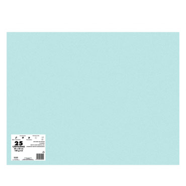 Paquete 25 cartulinas azul sado 180 g/m² 50x65 cm. Dohe 29971