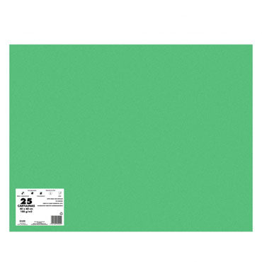 Paquete 25 cartulinas verde miño 180 g/m² 50x65 cm. Dohe 29979