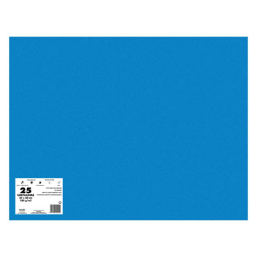 Paquete 25 cartulinas azul bermuda 180 g/m² 50x65 cm. Dohe 29988