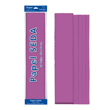 25 hojas papel seda morado 50x70 cm. Dohe 30313