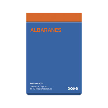 Talonario ALBARAN 4º duplicado Dohe 50120D