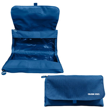 Portatodo doble con solapa azul 52255
