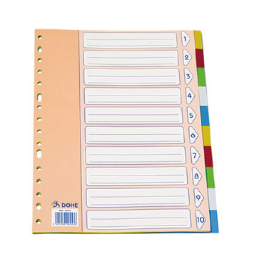 Indice 10 posiciones 5 colores Folio Dohe 90453 Indice 10 posiciones 5 colores Folio Dohe 90453