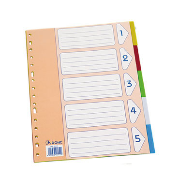 Indice 5 posiciones 5 colores Folio Dohe 90452 Indice 5 posiciones 5 colores Folio Dohe 90452