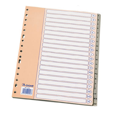 Indice A-Z 20 posiciones Folio gris Dohe 90456 Indice A-Z 20 posiciones Folio gris Dohe 90456