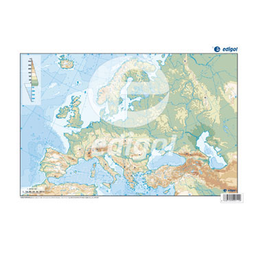 50 láminas color Europa físico 21601050 50 láminas color Europa físico 21601050