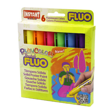 6 barras témpera Fluo 5 g. Instant Playcolor 10421 6 barras témpera Fluo 5 g. Instant Playcolor 10421