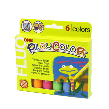 6 barras témpera Fluo 10 g. Instant Playcolor 10431 6 barras témpera Fluo 10 g. Instant Playcolor 10431