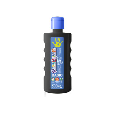 Bote 500 ml. pintura de dedos negra Playcolor 17771