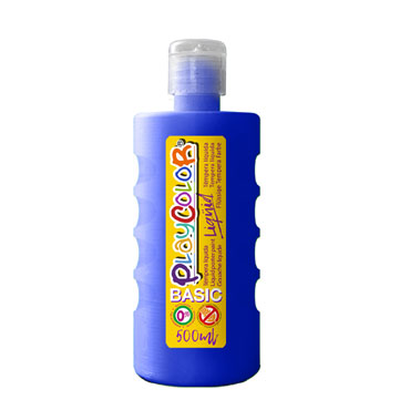 Bote 500 ml. témpera líquidaazul oscuro Playcolor 19431