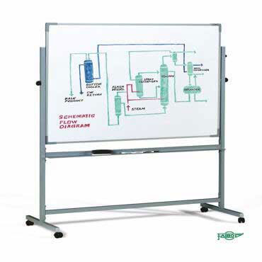 Pizarra volteable estratificada / acero vitrificado 122 x 150 cm. blanca Faibo &11/1011T