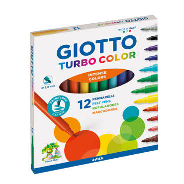 12 rotuladores Turbo Color Giotto F416000