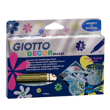 5 rotuladores DECOR METAL GIOTTO