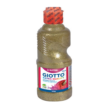 Botella de 250 ml. témpera Glitter oro Giotto 531201